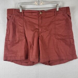 Lee‎ Women Bermuda Shorts Regular Fit Mid Rise Coral Size 20